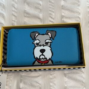NWT Marc Tetro Blue Schnauzer Wallet/Clutch in gift box